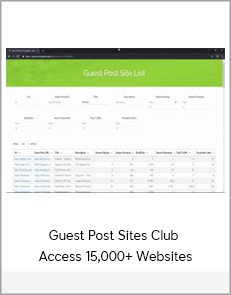 Guest Post Sites Club – Access 15,000+ Websites