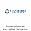 Stansberry's Investment Advisory March 2016 Newsletter