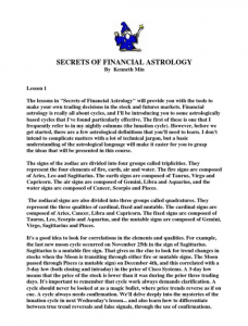 Kenneth Min - Secrets Of Financial Astrology