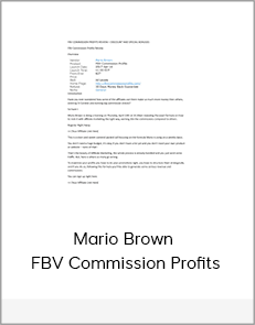 Mario Brown – FBV Commission Profits