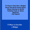 Marcia Yudkin - 73 Ways to Describe a Widget