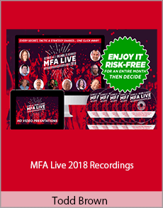 Todd Brown - MFA Live 2018 Recordings