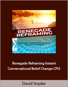 David Snyder - Renegade Reframing Instant Conversational Belief Change CPI3