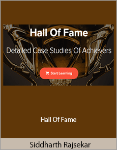 Siddharth Rajsekar - Hall Of Fame